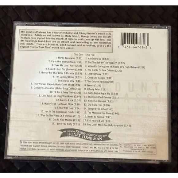 SONY RECORDS - The Essential Johnny Horton 1956-1960 "Honky Tonk Man" Box Set CD - Picture 3 of 5